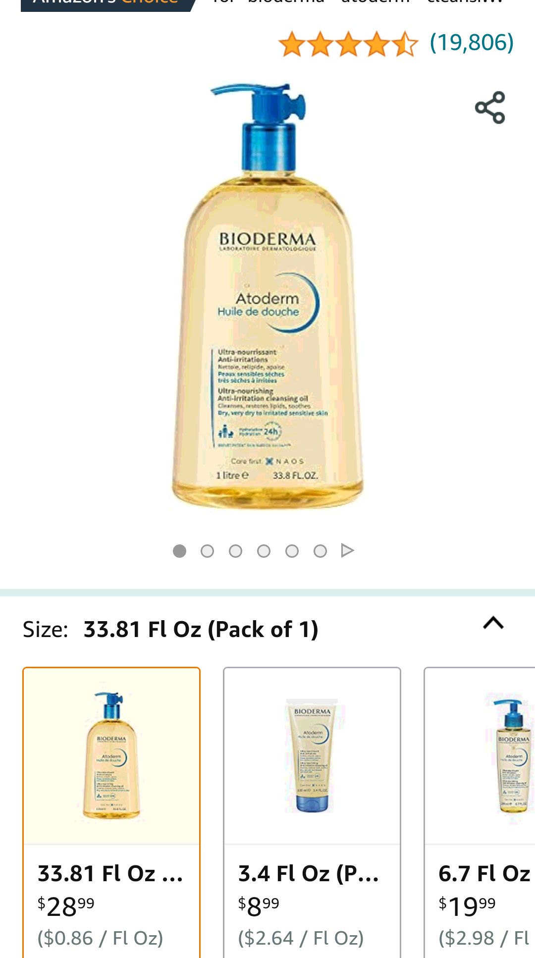 Bioderma - Atoderm - Cleansing Oil - Face and Body Cleansing Oil - 沐浴油