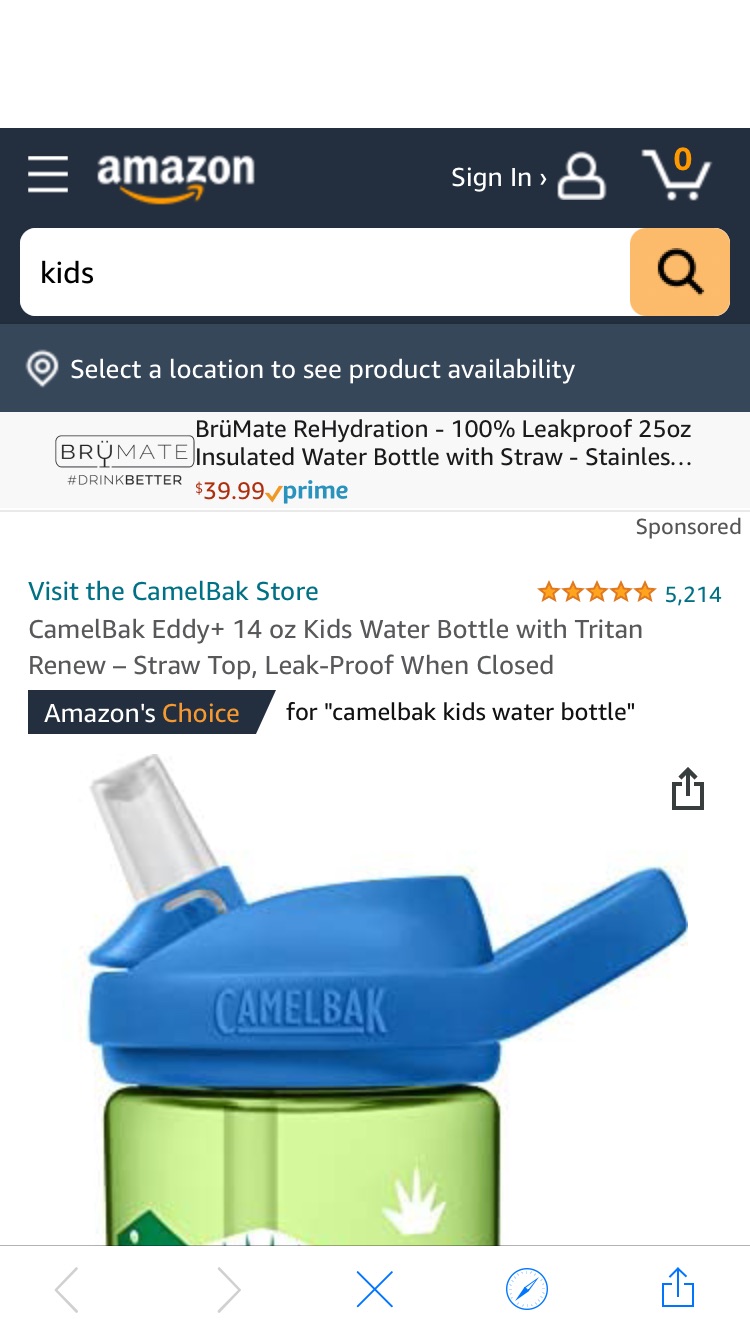 Amazon.com: 水杯CamelBak eddy+ 14 oz Kids Water Bottle with Tritan Renew – Straw Top, Leak-Proof When Closed, Hip Dinos : Everything Else