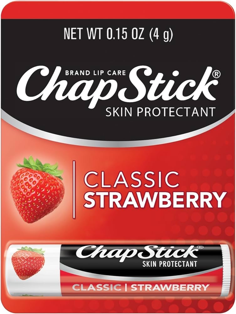 Amazon.com: ChapStick Classic Strawberry Lip Balm Tube, Lip Care and Lip Moisturizer - 0.15 Oz : Beauty & Personal Care