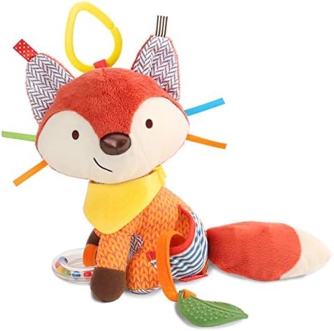 Amazon.com : Skip Hop Bandana Buddies Baby Activity and Teething Toy with Multi-Sensory Rattle and Textures, Fox : Baby