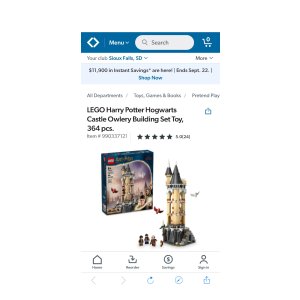$36.98 LEGO Harry Potter Hogwarts Castle Owlery Building Set Toy, 364 pcs. - Sam s Club