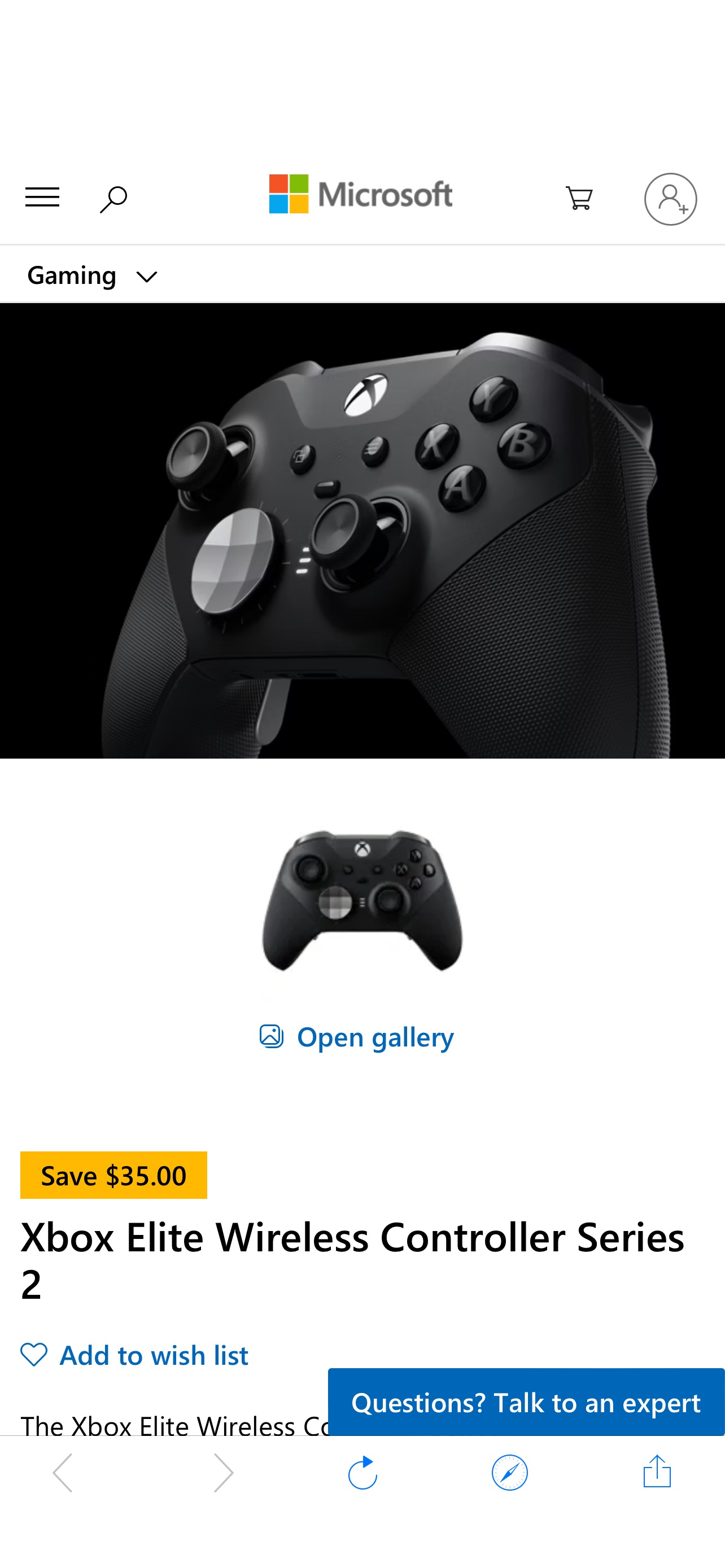 Buy Xbox Elite Wireless Controller Series 2 for Xbox Series X|S & Windows PC Xbox精英手柄2代 完整版