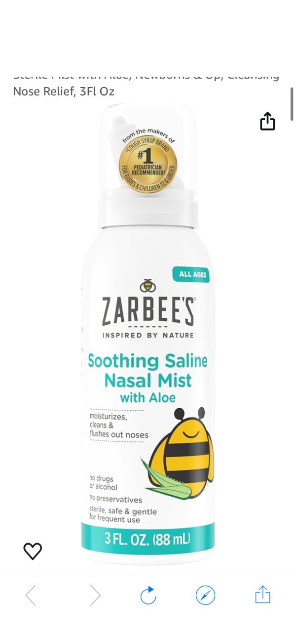 Zarbee's Baby Nasal Saline Spray