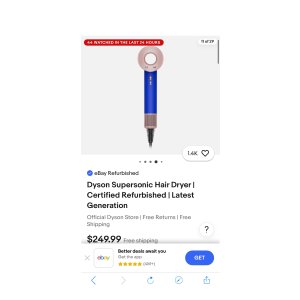$199.99 Dyson Supersonic Hair Dryer | Certified Refurbished | Latest Generation | eBay