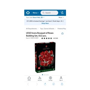 $44.98 LEGO Icons Bouquet of Roses Building Set, 822 pcs. - Sam s Club