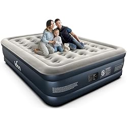 Amazon.com: iDOO Queen Air Mattress with Built in Pump, 18 Raised Comfort Blow up Mattress, Upgraded Four Chamber Airbed, Inflatable Mattress for Guests and Home, colchon inflable, Air Bed, 