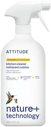 Amazon.com: ATTITUDE Kitchen Cleaner, EWG Verified, Advanced Degreasing Power, Plant and Mineral-Based, Vegan, Citrus Zest, 27.1 Fl Oz : Health &amp; Household