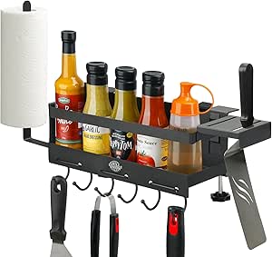 Amazon.com: Grill Griddle Caddy for Blackstone Griddle Accessories Storage, Space Saving Grill Accessories Tool Holder, BBQ Accessories Organizer Box 