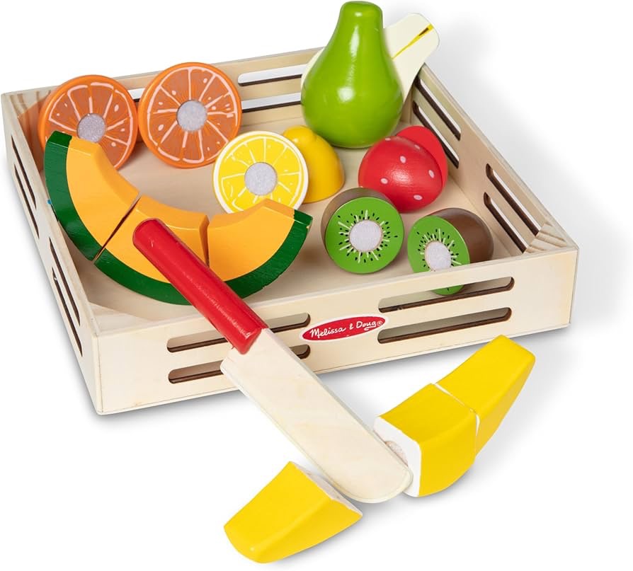 Amazon.com: Melissa & Doug Cutting Fruit Set - Wooden Play Food Kitchen Accessory, Multi - Pretend Play Accessories, Wooden Cutting Fruit Toys For Toddlers And Kids Ages 3+ : Melissa & Doug: Toys & Ga