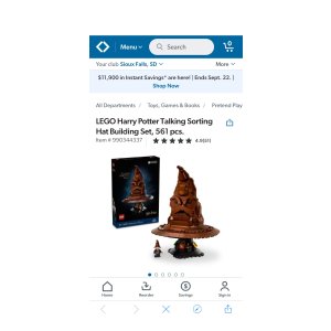 $84.98 LEGO Harry Potter Talking Sorting Hat Building Set, 561 pcs. - Sam s Club