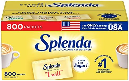 Amazon.com: SPLENDA Zero Calorie Sweetener Value Pack, 800 Count Packets : Grocery &amp; Gourmet Food