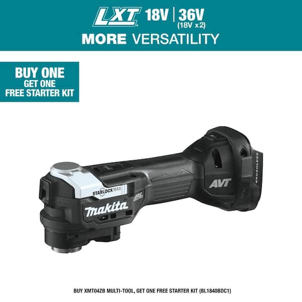 Makita 18V LXT Sub-Compact Lithium-Ion Brushless StarlockMax Cordless Multi-Tool (Tool Only) XMT04ZB - The Home Depot