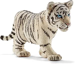 Amazon.com: Schleich Wild Life, Animal Figurine, Animal Toys for Boys and Girls 3-8 Years Old, White Tiger Cub, Ages 3+ : Schleich: Toys &amp; Games