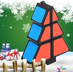 Magic Cube 1X2X3 Christmas Tree Cube Xmas Tree Puzzle Ultra-Smooth Magic Puzzle Pendant Creative Toys Christmas Tree Deocration Education 