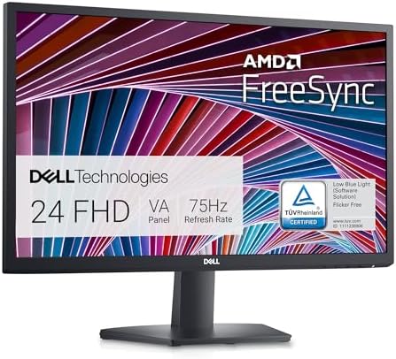 Amazon.com: Dell SE2422HX Monitor - 24 inch FHD (1920 x 1080) 16:9 Ratio with Comfortview (TUV-Certified), 75Hz Refresh Rate, 16.7 Million Colors, Anti-Glare Screen with 3H Hardness, AMD Fre