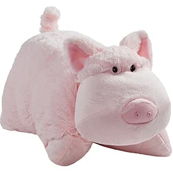 Amazon.com: Pillow Pets Originals, Wiggly Pig, 18&quot; Stuffed Animal Plush Toy , White : Toys &amp; Games