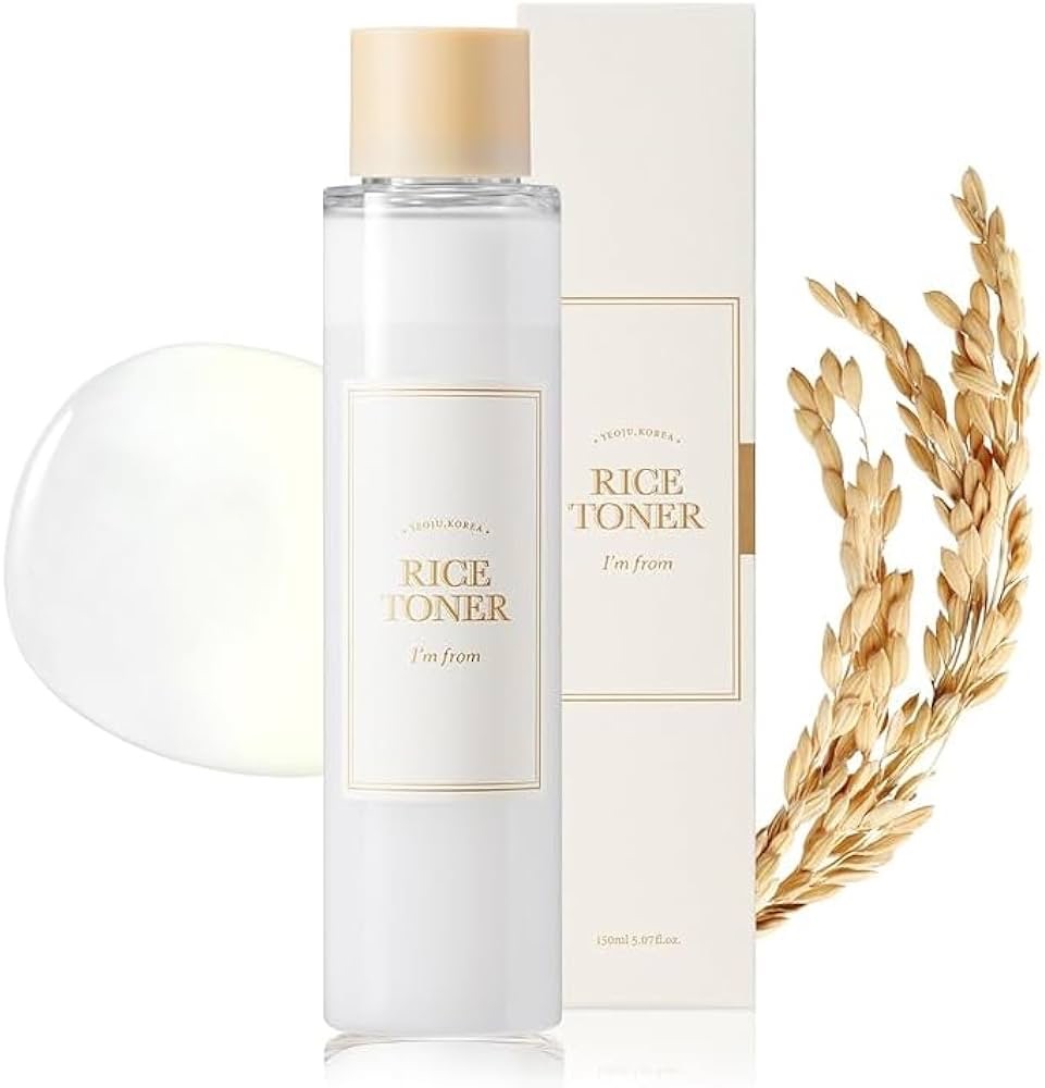 Amazon.com : I'm from Rice Toner, Milky Toner for Glowing Skin, 77.78% Korean Rice, Glow Essence with Niacinamide, Hydrating for Dry, Dull, Combination Skin, Vegan, Fragrance Free, Glass Skin 5.07 Fl 