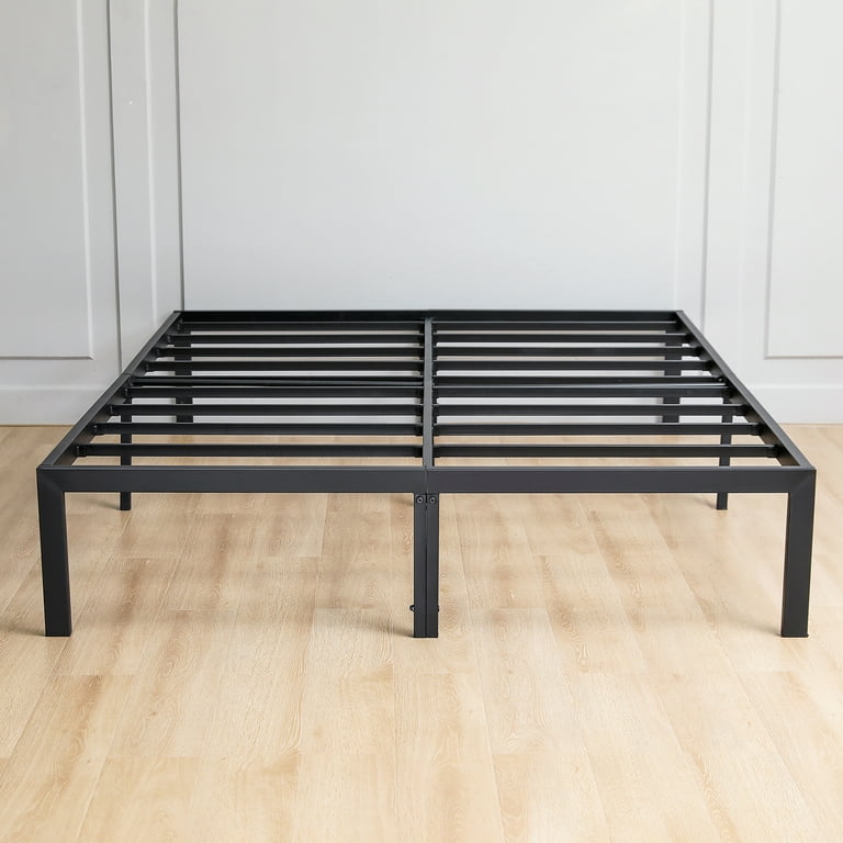 Lusimo Queen Size Bed Frame, Sturdy Steel with Antislip Support, No Box Spring Needed, Easy Assembly, Black - Walmart.com