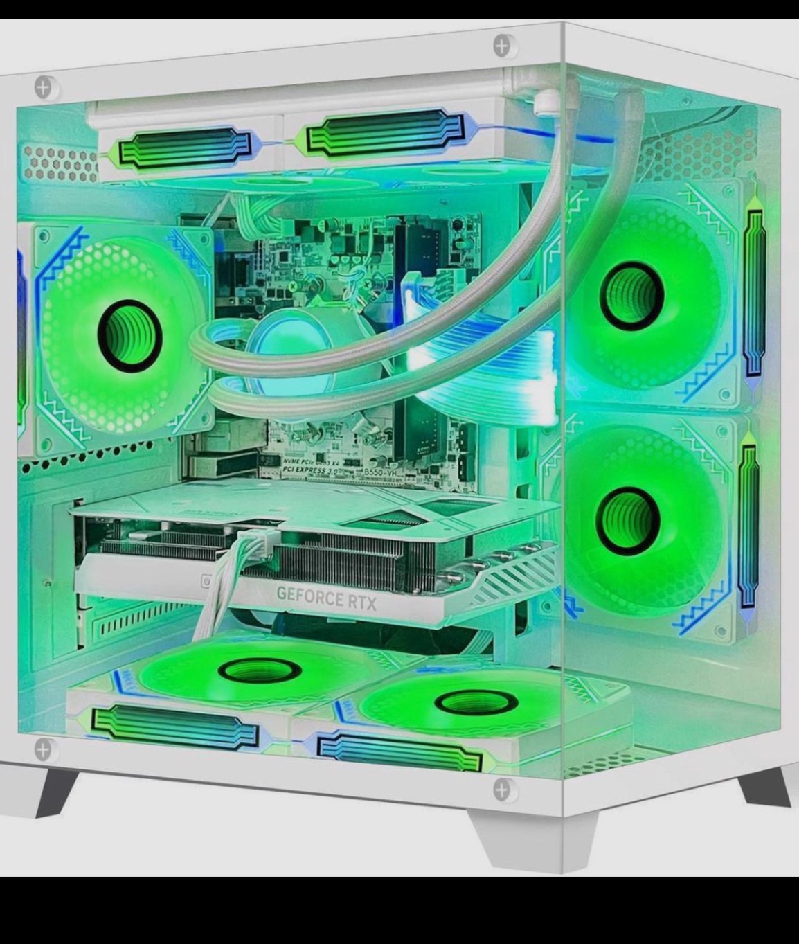 Hoengager Gaming PC -AMD Ryzen 7 5700X 3.4 GHz-RTX 4060 8GB-32GB DDR4 RAM-1TB M.2 SSD-240 Liquid Cooler -WIFI &Bluetooth -RGB Fans-Windows 11 Pro Desktop Computer-White - Newegg.com