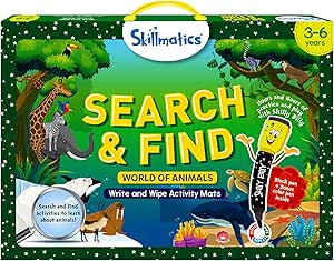 Amazon.com: Skillmatics Preschool Learning Activity - Search and Find Animals, Educational Game, Reusable