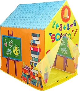 Amazon.com: Kiddie Play School Playhouse Kids Play Tent for Boys &amp; Girls Indoor Outdoor Toy : Toys &amp; Games