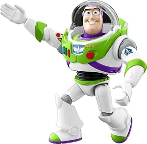 Amazon.com: Mattel Disney and Pixar Toy Story Talking Buzz Lightyear Action Figure with Motion, Action Chop 10-inch Collectible Toy with 30+ Sounds &amp; Phrases : Toys &amp; Games