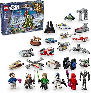 Amazon.com: LEGO Star Wars Advent Calendar 2024 for Kids - Christmas Advent Calendar W/ 18 Mini Builds &amp; 5 Minifigures, Ages 6+ - Gift Idea for Boys &amp; Girls - 75395 : Toys &amp; Games