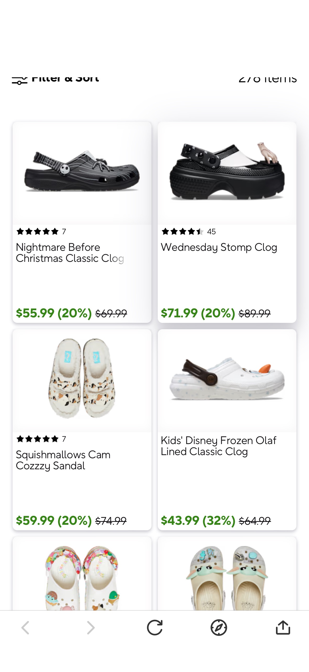 Crocs 半价 select licensed styles with code 50OFFLIC