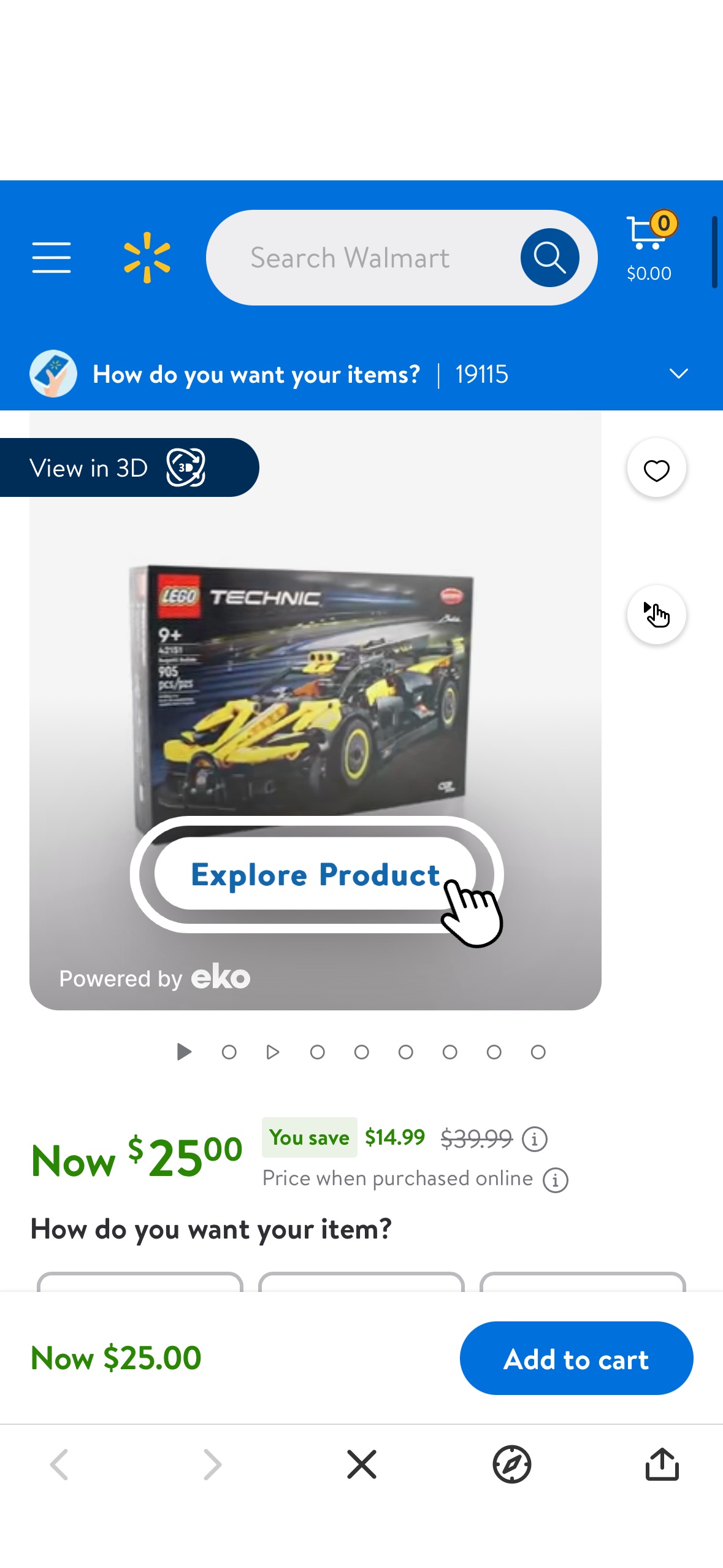 LEGO Technic Bugatti Race Car Building Set, Toy for Kids Ages 9+, 42151 - Walmart.com