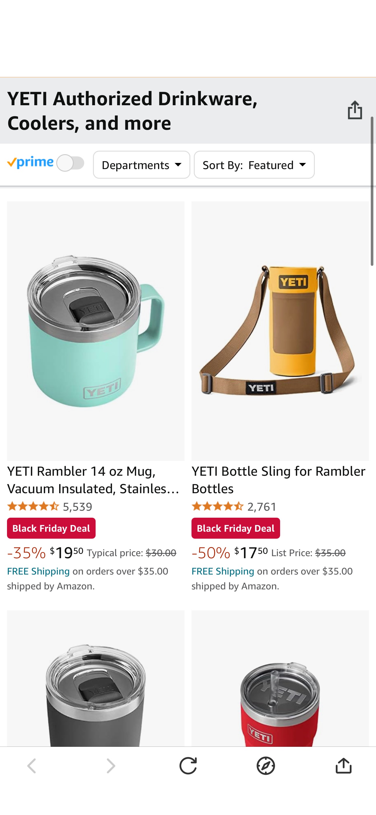 Amazon Deal: YETI Authorized Drinkware, Coolers, and more 低至五折