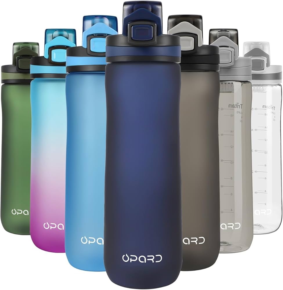 Amazon.com : Opard Peak Water Bottle 20 Oz BPA Free Tritan Plastic Leak Proof Flip Top for School Kids Sports Gym Yoga Camping (Blue) : Sports & Outdoors