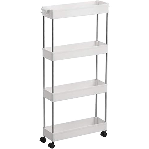 54% OFF Slim Rolling Storage Cart 4 Tier 