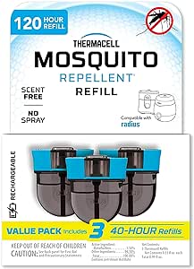 Amazon.com: Thermacell Rechargeable Mosquito Repeller Refills; Advanced Repellent Formula Provides 20 foot Protection Zone; Compatible with Thermacell E-Series &amp; Radius Only; No DEET, Sp