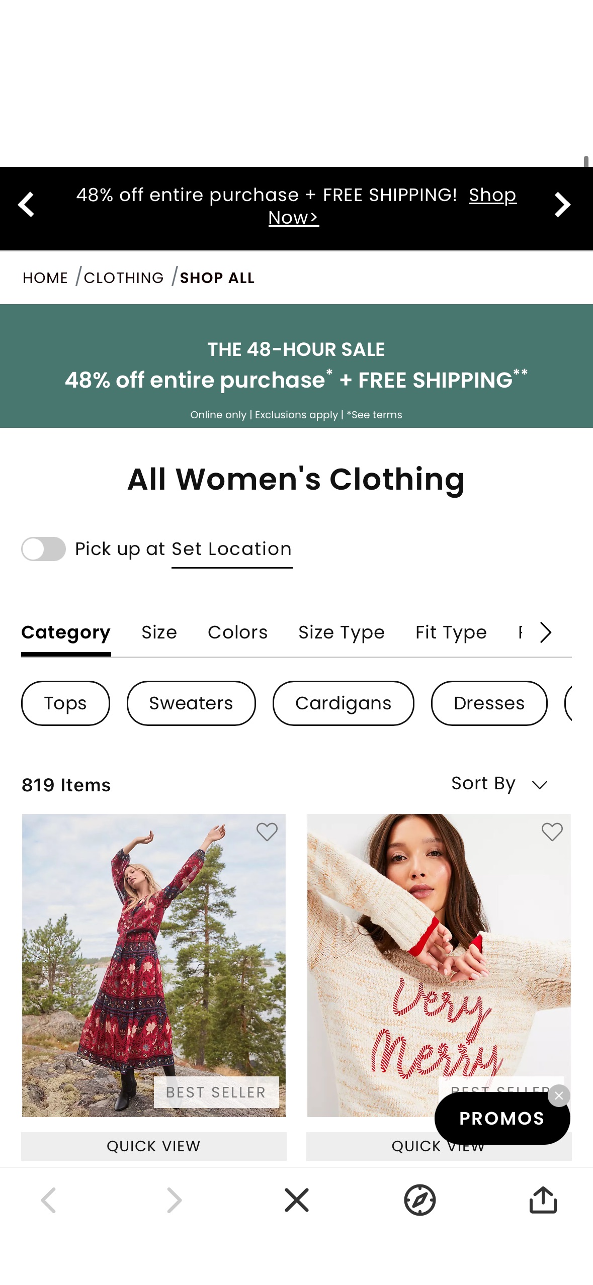 THE 48-HOUR SALE
48% off entire purchase* + FREE SHIPPING