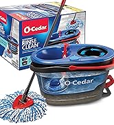 Amazon.com: O-Cedar EasyWring RinseClean Microfiber Spin Mop &amp; Bucket Floor Cleaning System with 3 Extra Refills, Plastic, Grey