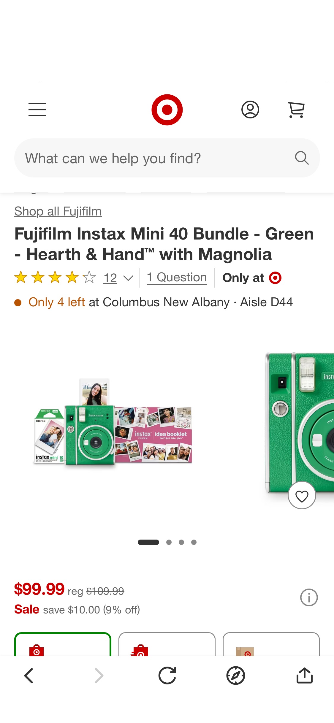 Fujifilm Instax Mini 40 Bundle - Green - Hearth & Hand™ With Magnolia : Target