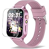 Amazon.com: Smart Watch for Kids Girls Age 3-12 with 26 Puzzle Games HD Video Camera Touchscreen Music Player Learning Cards Storybook Pedometer Metal Case Kids Watch 