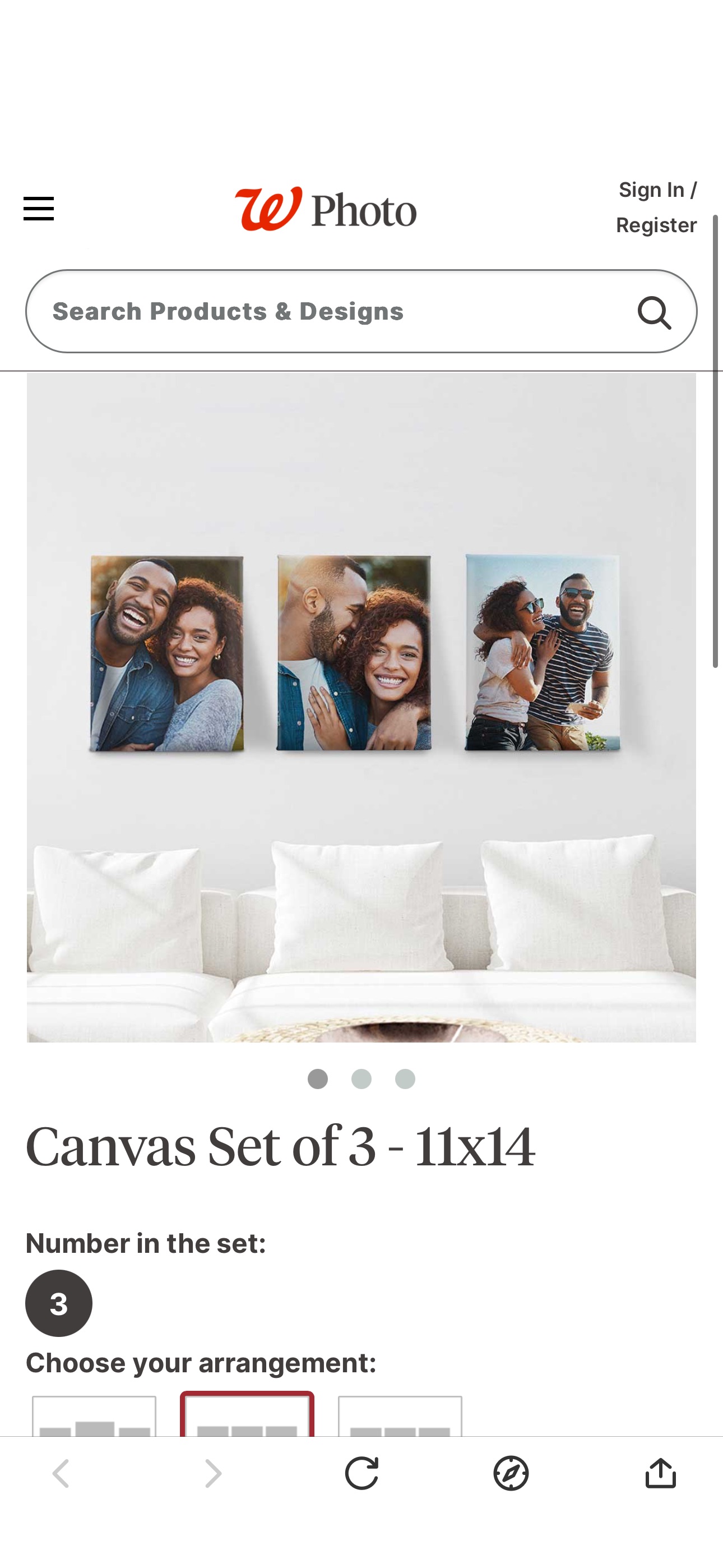 Photo Canvas Sets 11x14, 8x10, 16x20 | Walgreens Photo G0
USE C0DE SHOWN IN IMAGE 
GET 3 CANVAS PRINTS FOR 10.99!