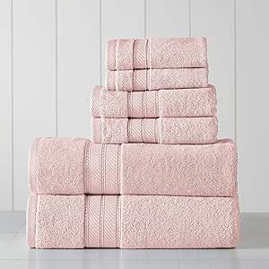 Amazon.com: Modern Threads - Spun Loft 6-Piece 100% Combed Cotton Towel Set - Bath Towels, Hand Towels, &amp; Washcloths