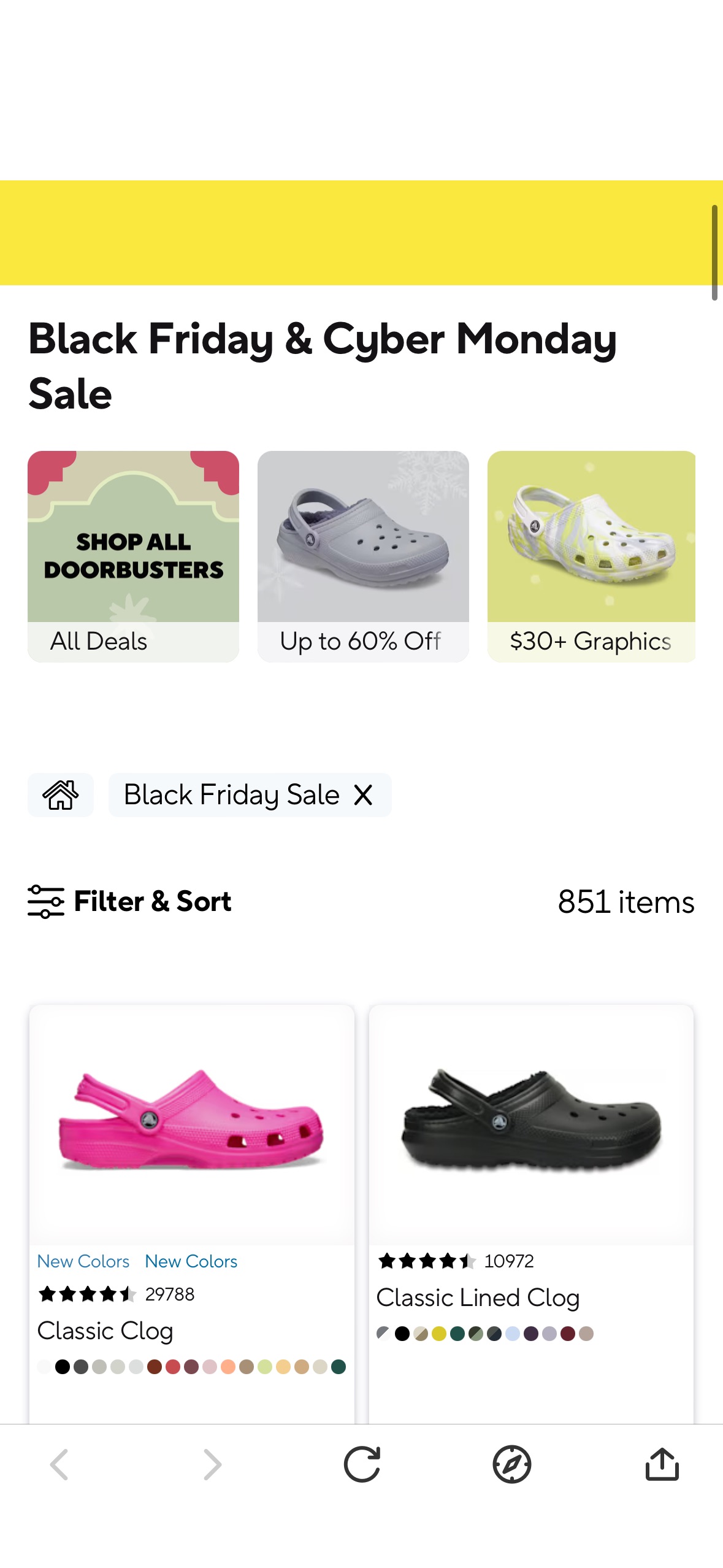 Crocs Black Friday Deals 2024 – Up to 60% Off Doorbusters