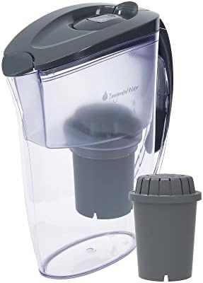 Amazon.com: Invigorated Water pH001 Alkaline Water Filter Pitcher - Multi-Stage Water Filter with Anti-Slip Countertop Design - Removes Chlorine Heavy Metals and Fluoride - Increases pH Up to 9 - Long