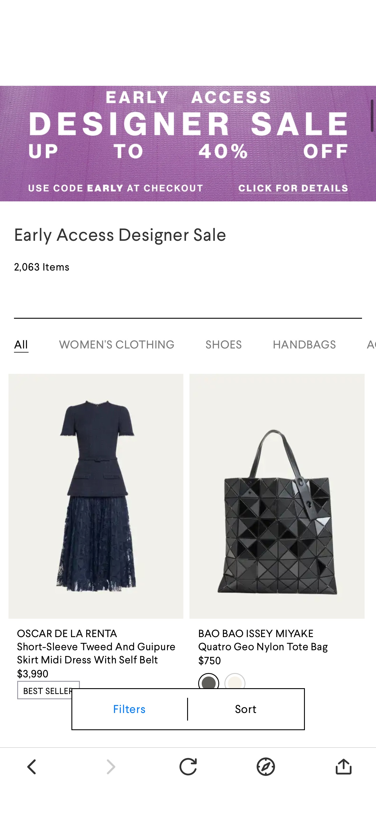 Early Access Designer Sale at Bergdorf Goodman 低至6折 折扣码 EARLY