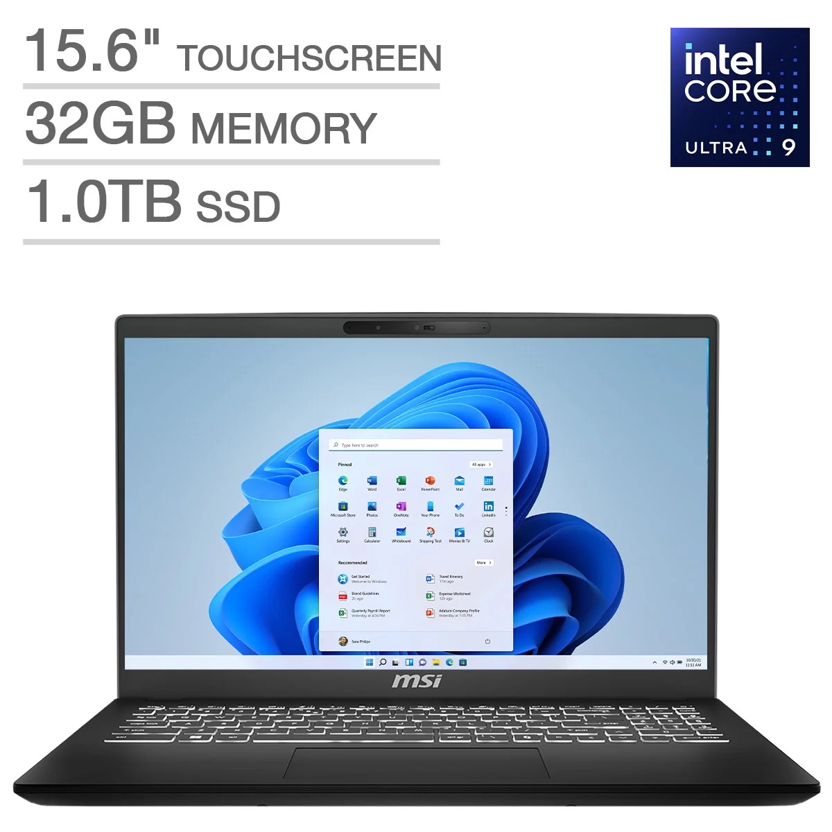 MSI Modern 15H 15.6" Touchscreen Laptop - Intel Core Ultra 9 185H - FHD (1920 X 1080) - Windows 11 | Costco