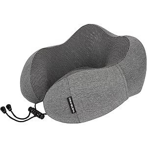 $18.60 Amazon.com: Travelon Contoured Memory Foam Travel Pillow, Charcoal, One Size : Home & Kitchen
