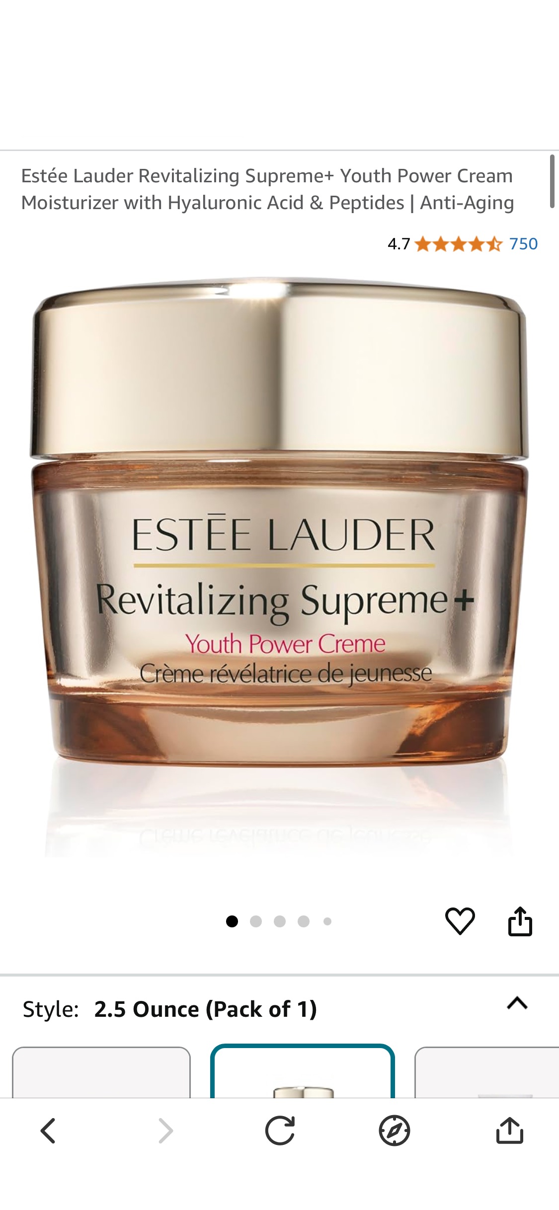 Amazon.com: Estée Lauder Revitalizing Supreme+ Youth Power Cream Moisturizer with Hyaluronic Acid & Peptides, Anti Aging, 2.5 oz. : Beauty & Personal Care