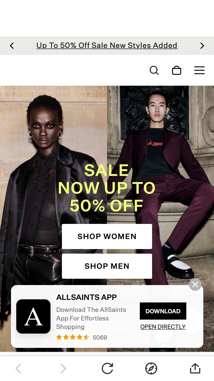 Up To 50% Off Sale New Styles Added