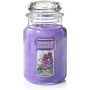 $11.40 Amazon.com: Yankee Candle Lilac Blossoms Scented, Classic 22oz Large Jar Single Wick Candle, Over 110 Hours of Burn Time, Perfect for Gifting, Gatherings and Seasonal Decorations : Home & Kitchen