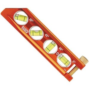 $18.49 Klein Tools 935AB4V Level, 6-Inch Magnetic Torpedo and Conduit Level with 0/30/45/90 Degree Vials, V-Groove and Magnet Track, High Visibility Orange - Amazon.com