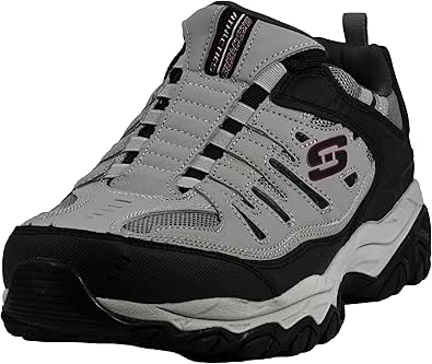 Skechers Men&#x27;s After Burn M.Fit- Wonted Shoe, Grey/Black, 6.5 M US