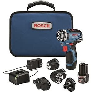 $123.69 Amazon.com: BOSCH GSR12V-300FCB22 12V Max EC Brushless Flexiclick 5-In-1 Drill/Driver System with (2) 2 Ah Batteries : Tools & Home Improvement